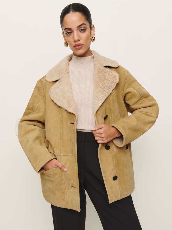 Veda Luca Suede Jacket - Parmesan Suede